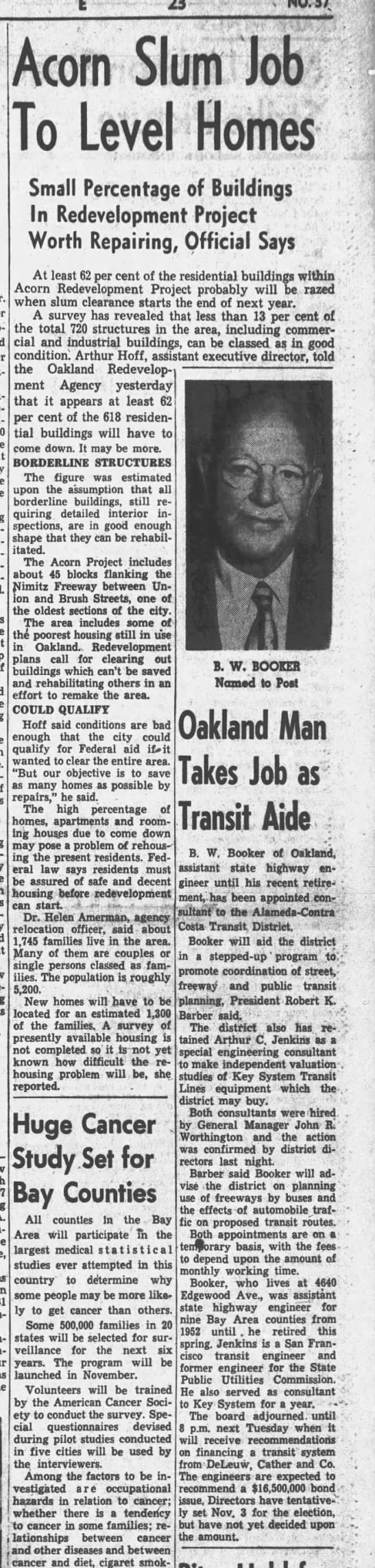 Acorn Slum Job To Level Homes - Oakland Tribune Aug 6, 1959 - 