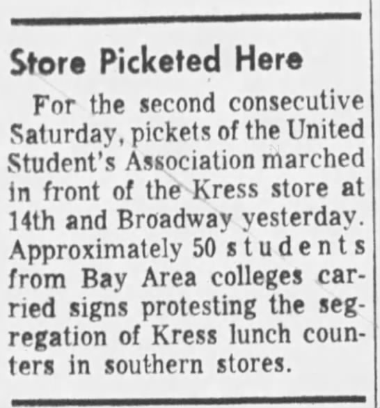 Kress picketed - 