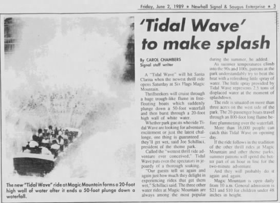 'Tidal Wave' to make splash - 