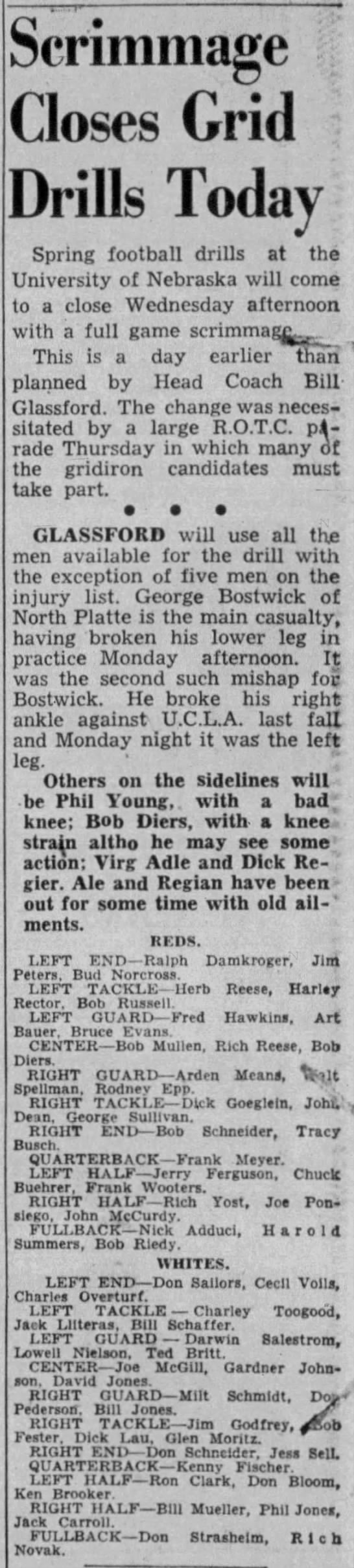 1949 preview final spring scrimmage - 
