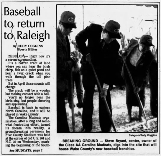 Baseball to Return to Raleigh - 