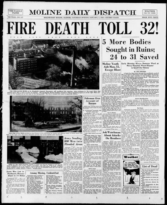 Fire at St. Elizabeth's Hospital kills 41! - 