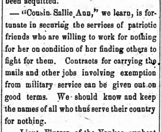 Cousin Sallie Ann (1864). - 