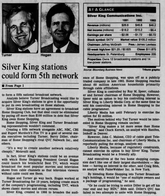 Silver King fifth network speculation - 
