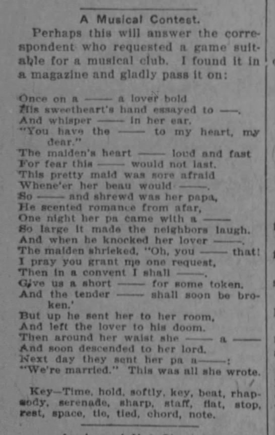"This was all she wrote" ? (1911). - 