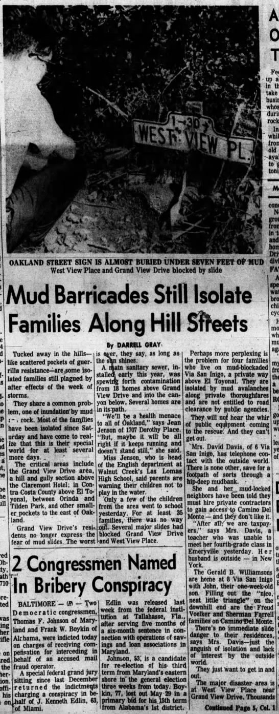 Mud Barricades Still Isolate Families Along Hill Streets - 