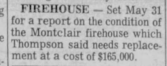 New Firehouse May 1962 - 