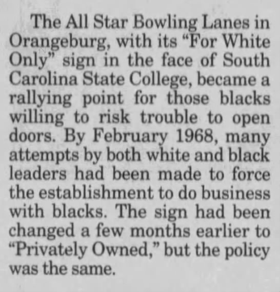 All Star Bowling Lanes was the scene of segregation protests - 
