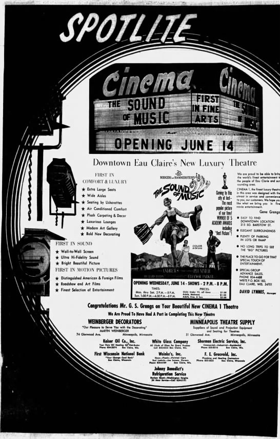 Cinema 1 opening - 