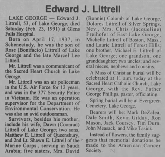 Edward J. Littrell obituary