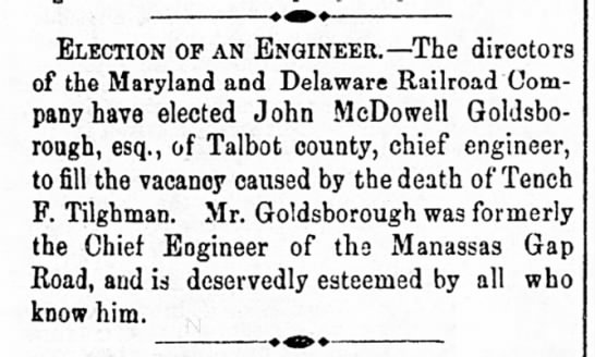 Maryland Delaware Railroad Goldsborough - 