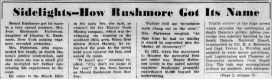 How Rushmore Got its Name - 