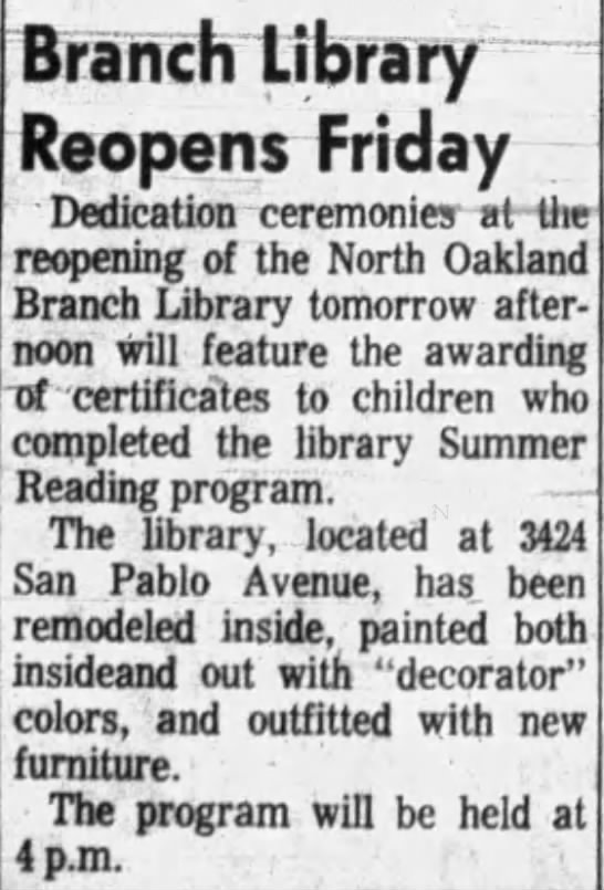 North Oakland Branch Library - 