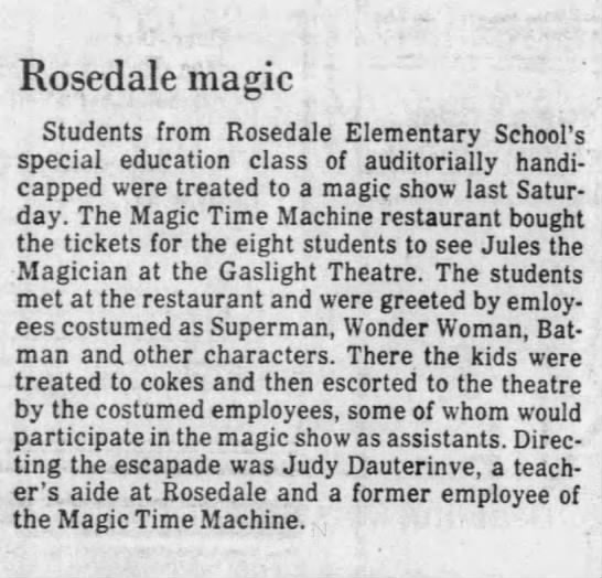 Rosedale magic - Magic Time Machine - Austin - 