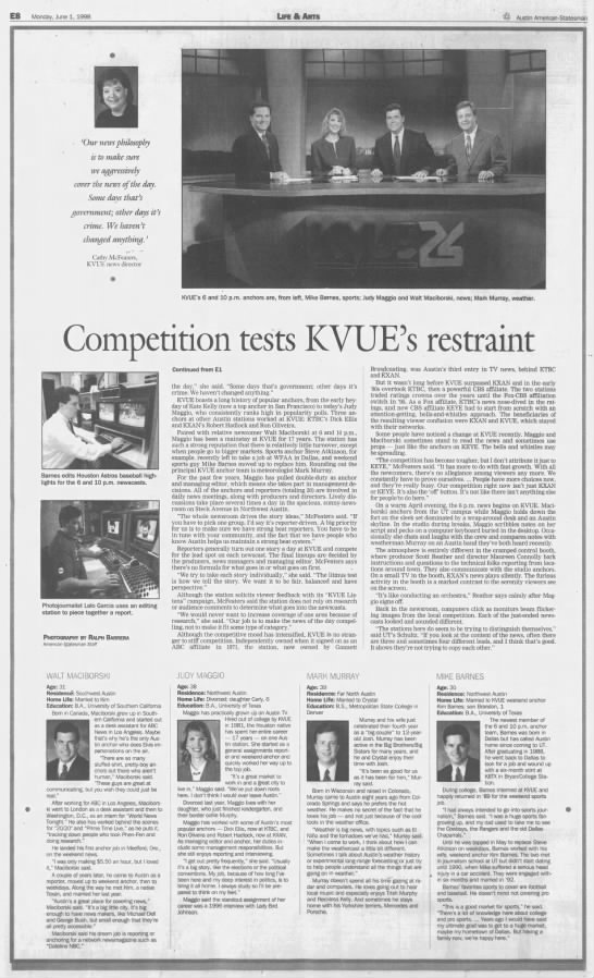 Competition tests KVUE's retraint - 