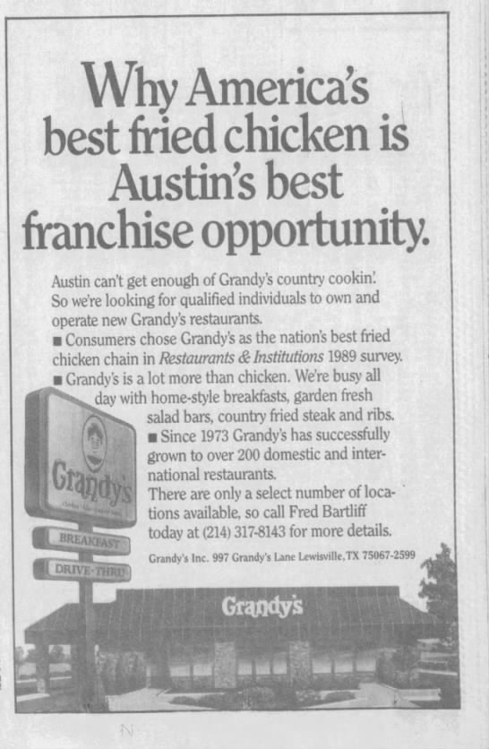 Grandy's Franchise Ad - Austin - 