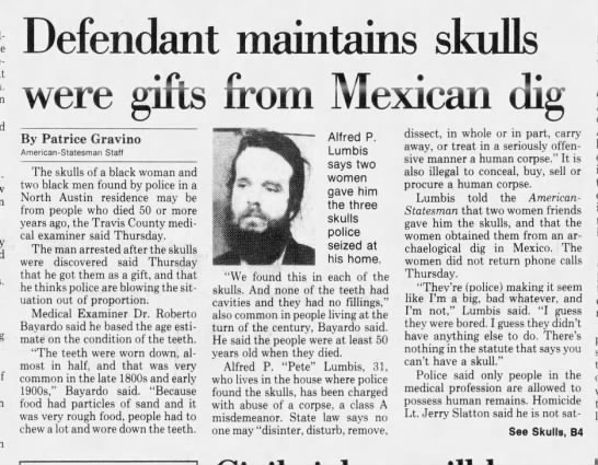 skulls were gifts - Newspapers.com