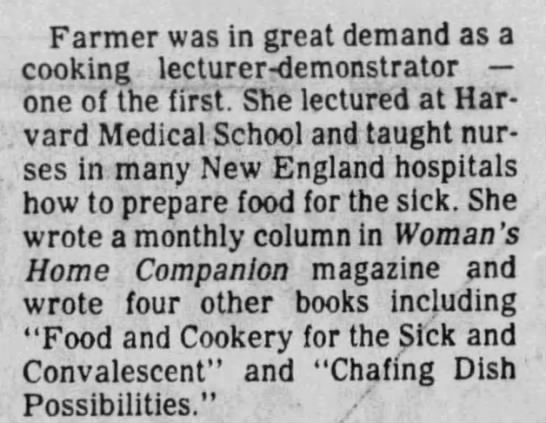 Taught courses on preparing food for the sick - 