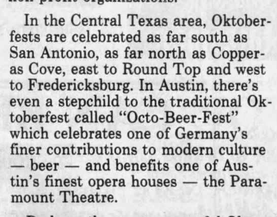 Octo-Beer-Fest (1989). - 