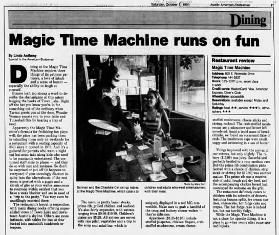 Magic Time Machine runs on fun - Austin - 