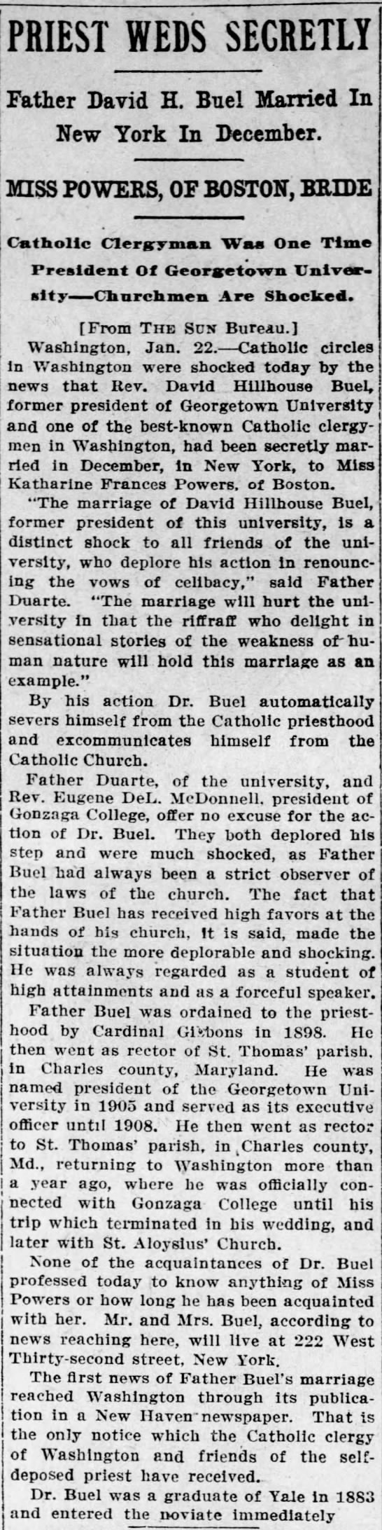 The Baltimore Sun. January 23, 1913. p. 1 - 
