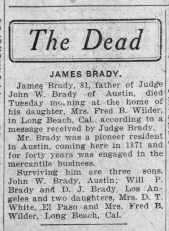 The Dead: James Brady - 