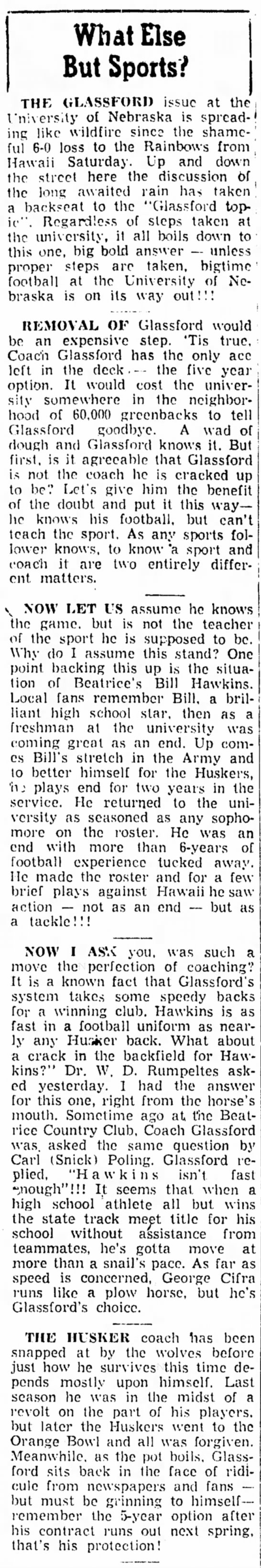1955 Hawaii, postgame commentary 2 - 