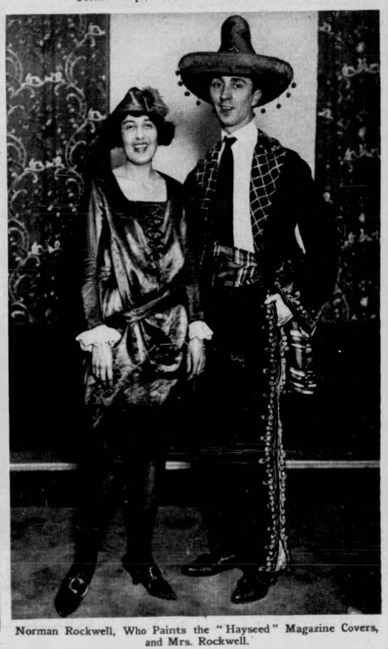 Photograph of Norman Rockwell and his first wife, Irene O'Connor, at Artists' Costume Ball - 
