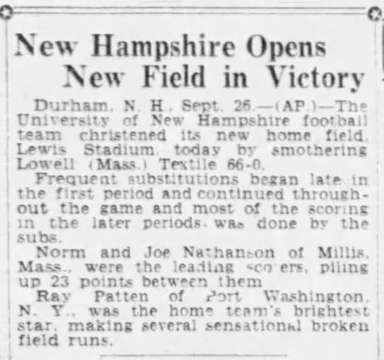 New Hampshire Opens New Field in Victory - 