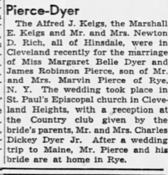 Marriage of Dyer / Pierce - 