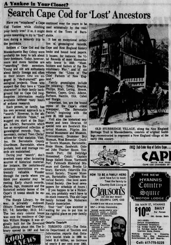 Barnstable Patriot "Cape's oldest newspaper" - 