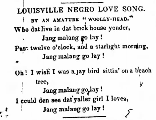 a negro love song
