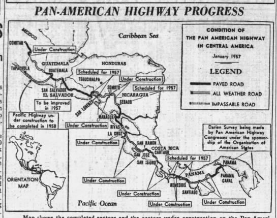 Chicago Tribune, 03 Feb. 1957, p. 55 - Pan-American Highway progress, - 