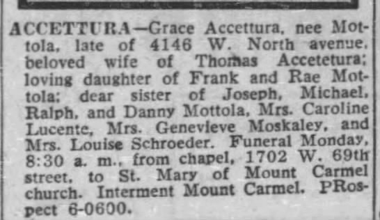 Death notice using "nee" to indicate maiden name - 