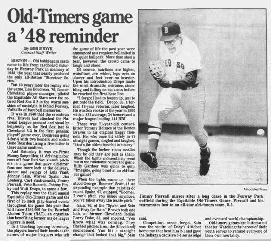 Old-Timers game a '48 reminder - 