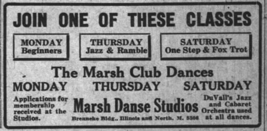 Marsh Club Dance ad - 