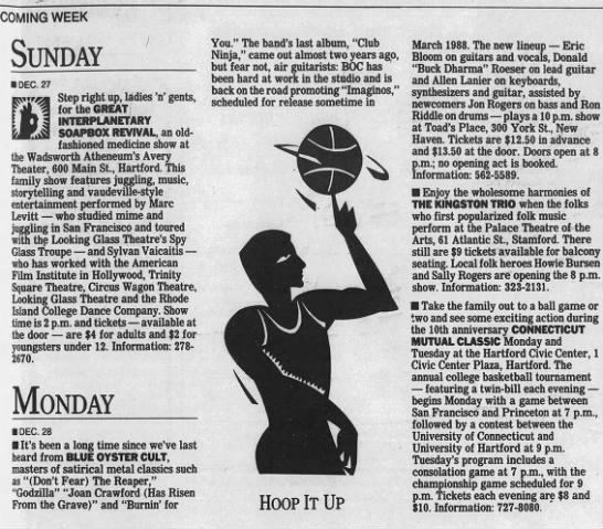 Blue Oyster Cult 24 Dec 1987 - 