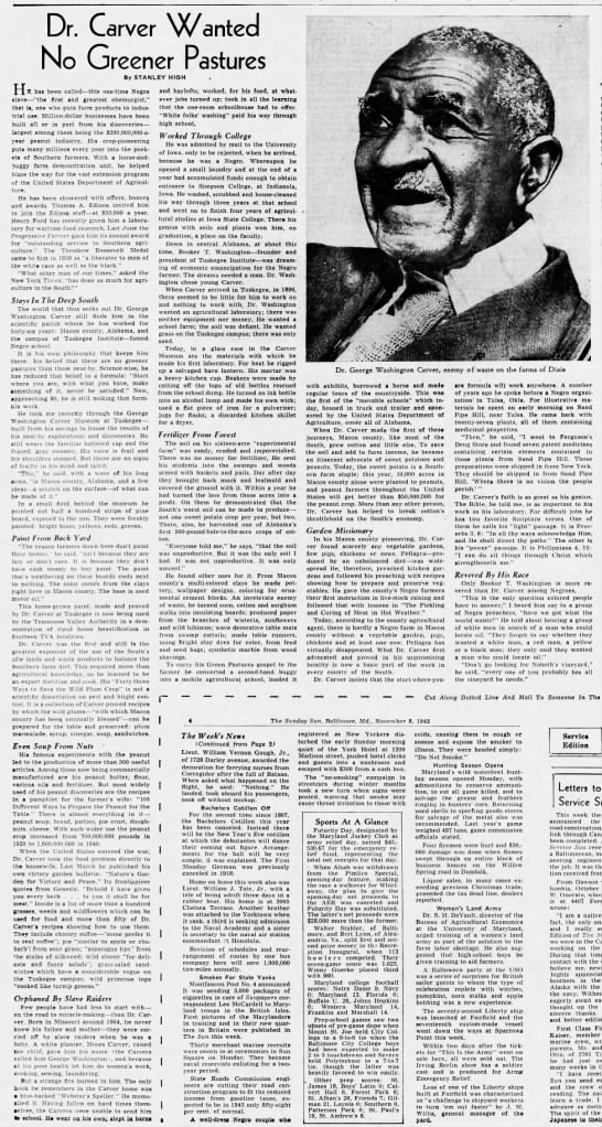 1942 interview with George Washington Carver at Tuskegee - 