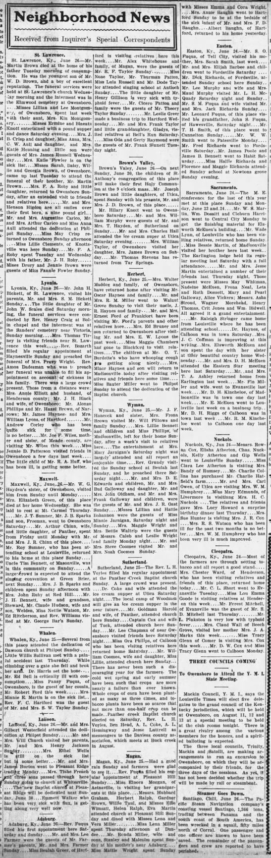 Neighborhood News 1907 - 