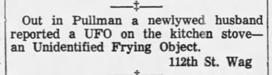 Unidentified Frying Object (1966). - 