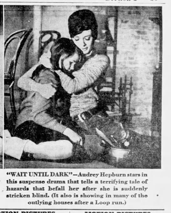 Audrey Hepburn in “Wait until Dark” - 