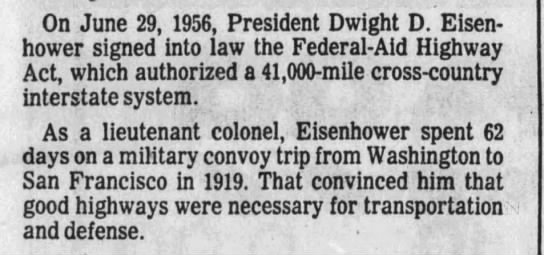 President Eisenhower signs the Federal Aid Highway Act - 