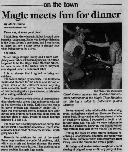 Magic meets fun for dinner - Magic Time Machine - Austin - 