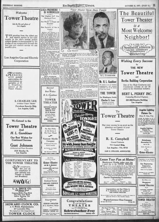 Tower theatre opening - 