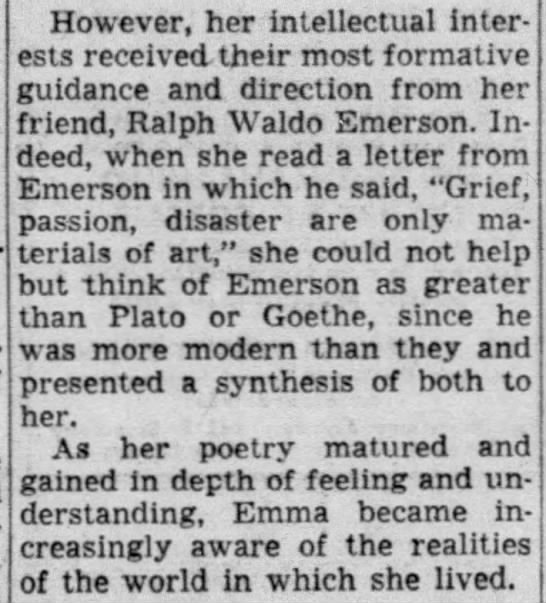 Friend of Ralph Waldo Emerson, influenced by the realities of the world - 