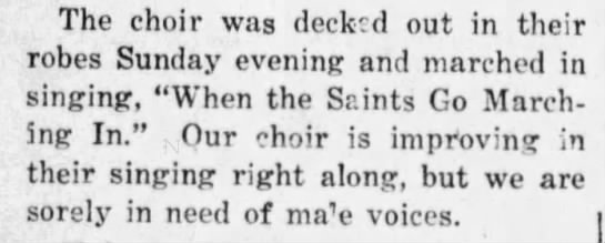 "When The Saints Go Marching In" (1922). - 