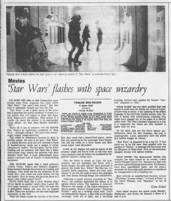 May 27 1977 Siskel Star Wars review - 