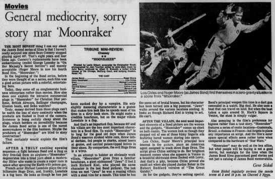 Gene Siskel Movie Review—MOONRAKER (06-29-79) - 