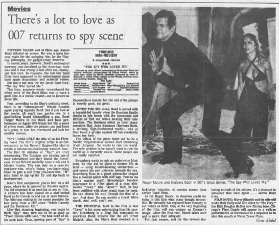 Gene Siskel's review of "The Spy Who Loved Me" - 