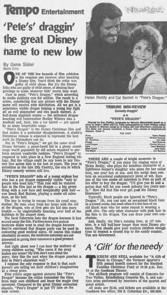 Gene Siskel Movie Review—PETE'S DRAGON (12-20-77) - 